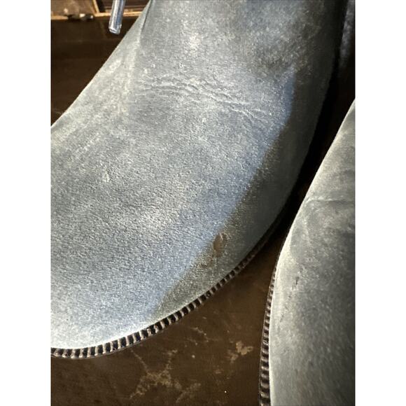 Cole Haan X Air Women's Ankle Boots Booties Wedge Size 9 B Cornflower Blue Suede - Picture 4 of 10